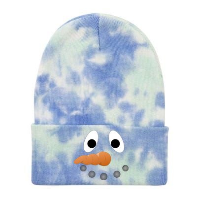 Funny Snowman Face Tie Dye 12in Knit Beanie