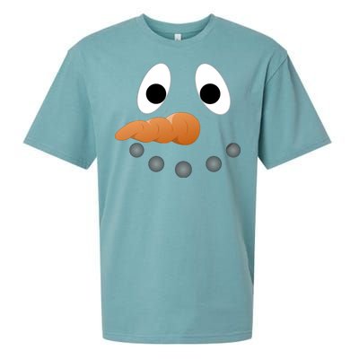 Funny Snowman Face Sueded Cloud Jersey T-Shirt