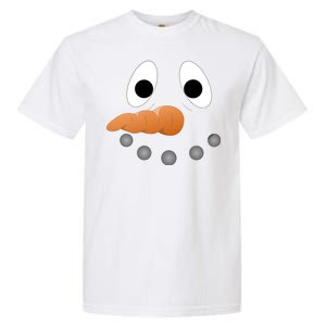 Funny Snowman Face Garment-Dyed Heavyweight T-Shirt