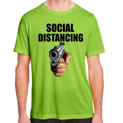 Funny Social Distancing Gun Adult ChromaSoft Performance T-Shirt