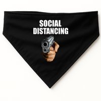 Funny Social Distancing Gun USA-Made Doggie Bandana