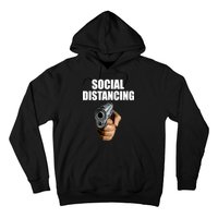 Funny Social Distancing Gun Hoodie