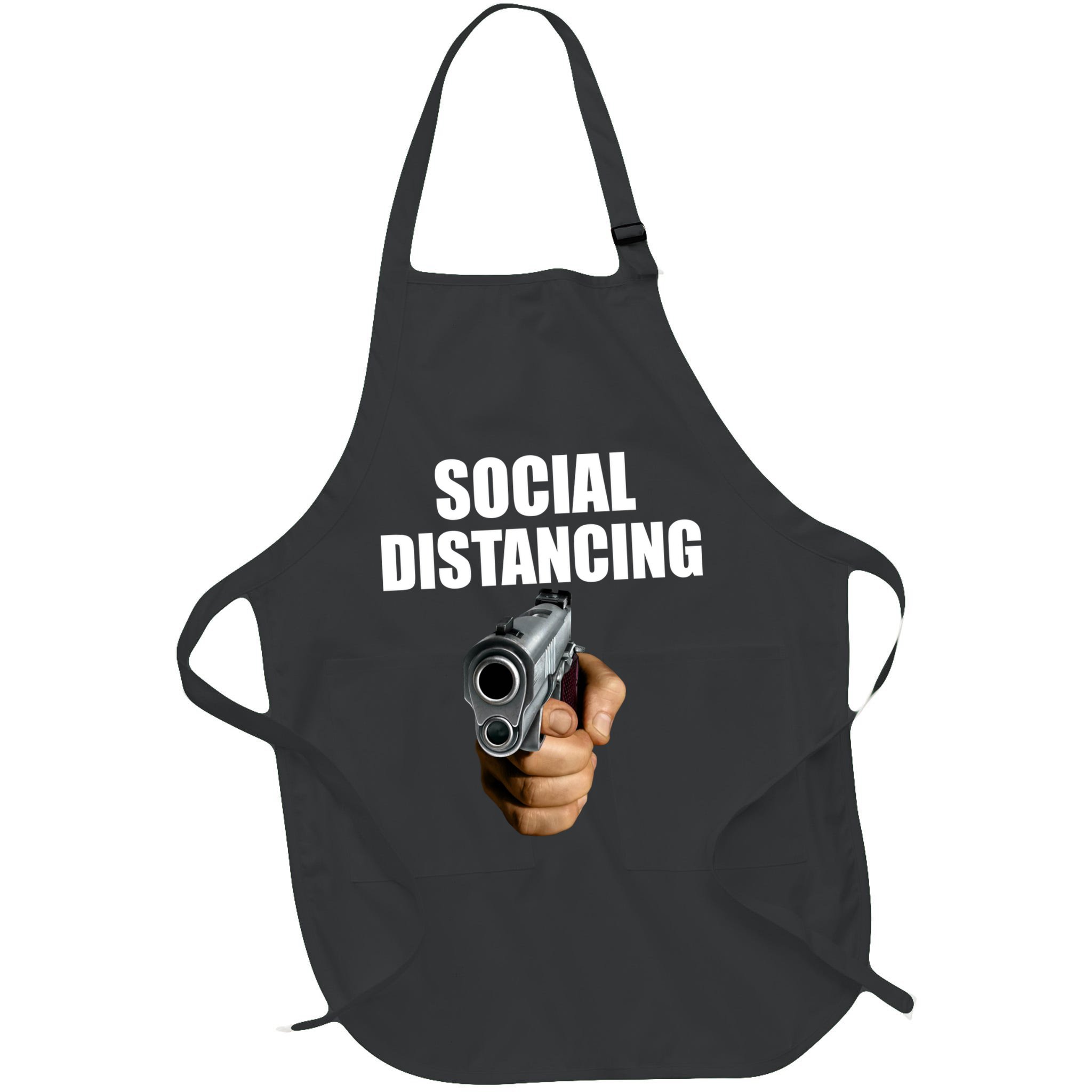 Funny Social Distancing Gun Apron