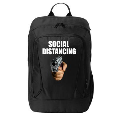 Funny Social Distancing Gun City Backpack