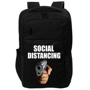 Funny Social Distancing Gun Impact Tech Backpack