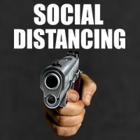 Funny Social Distancing Gun Adult Drive Performance Visor