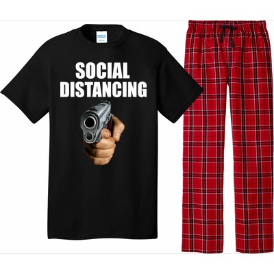 Funny Social Distancing Gun Pajama Set