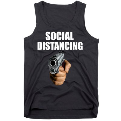 Funny Social Distancing Gun Tank Top