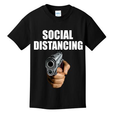 Funny Social Distancing Gun Kids T-Shirt