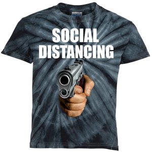 Funny Social Distancing Gun Kids Tie-Dye T-Shirt