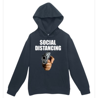 Funny Social Distancing Gun Urban Pullover Hoodie