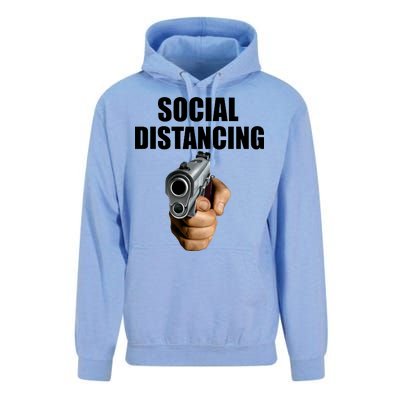 Funny Social Distancing Gun Unisex Surf Hoodie