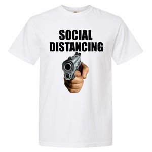 Funny Social Distancing Gun Garment-Dyed Heavyweight T-Shirt