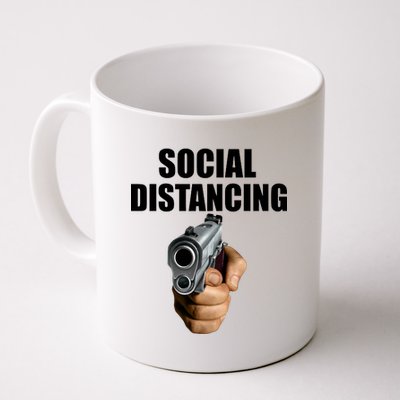 Funny Social Distancing Gun Coffee Mug