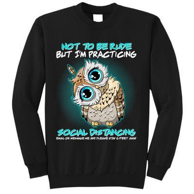 Funny Social Distancing Owl Meme Sweatshirt