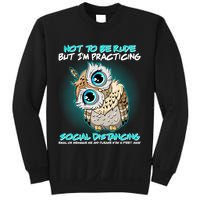 Funny Social Distancing Owl Meme Sweatshirt