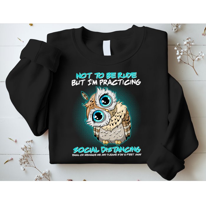 Funny Social Distancing Owl Meme Sweatshirt