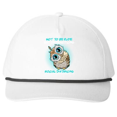 Funny Social Distancing Owl Meme Snapback Five-Panel Rope Hat