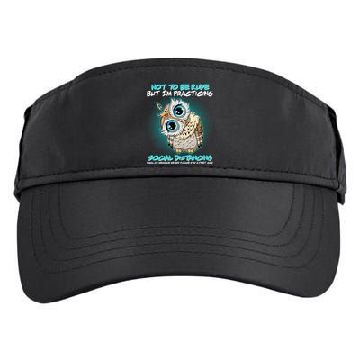Funny Social Distancing Owl Meme Adult Drive Performance Visor