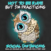 Funny Social Distancing Owl Meme Adult Drive Performance Visor