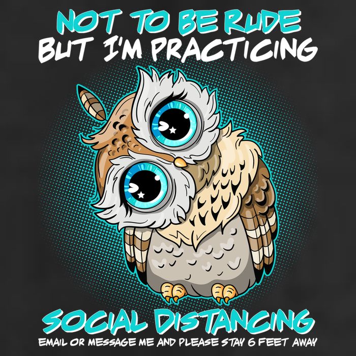Funny Social Distancing Owl Meme Adult Drive Performance Visor