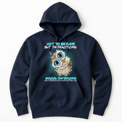 Funny Social Distancing Owl Meme Hoodie