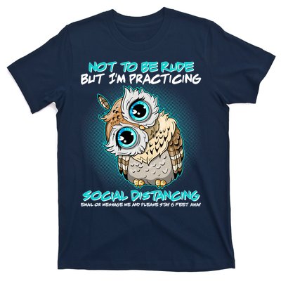 Funny Social Distancing Owl Meme T-Shirt