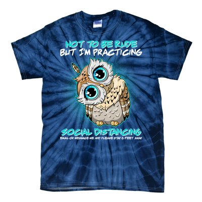 Funny Social Distancing Owl Meme Tie-Dye T-Shirt