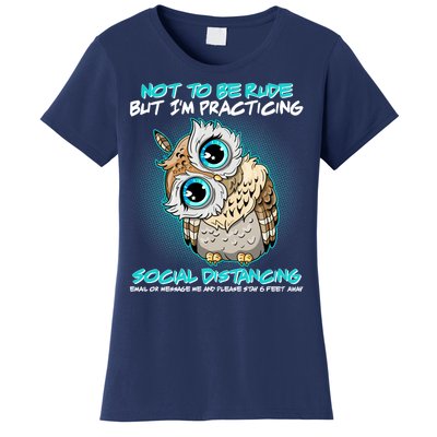 Funny Social Distancing Owl Meme Women's T-Shirt