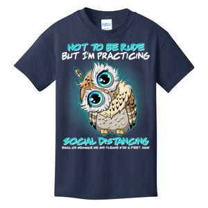 Funny Social Distancing Owl Meme Kids T-Shirt