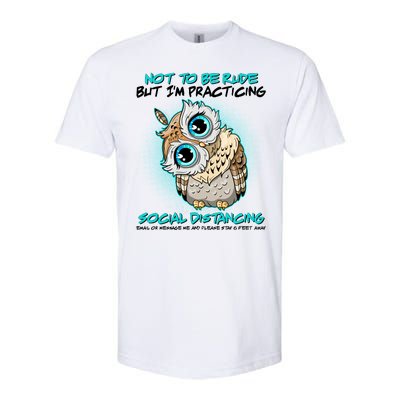 Funny Social Distancing Owl Meme Softstyle CVC T-Shirt