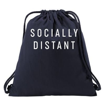 Funny Socially Distant  Drawstring Bag