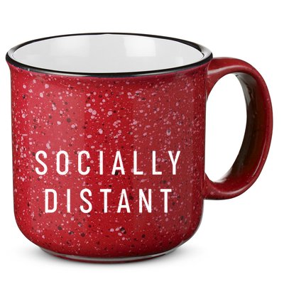 Funny Socially Distant  15oz Campfire Ceramic Mug