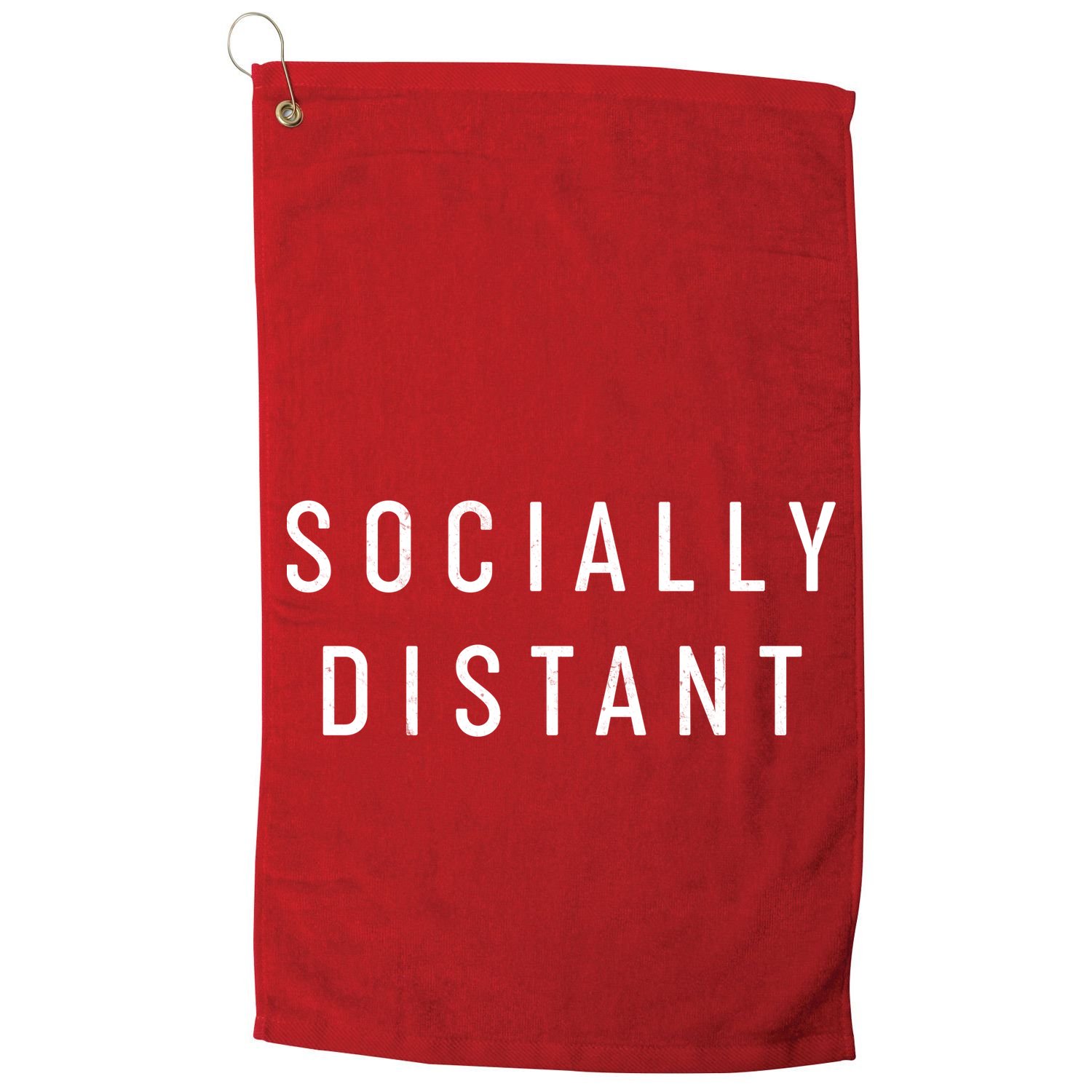 Funny Socially Distant  Golf Towel
