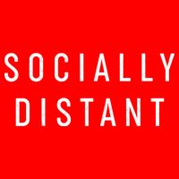 Funny Socially Distant  Short Acrylic Beanie