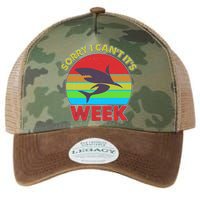 Funny Sorry I Can't It's Shark Week Legacy Tie Dye Trucker Hat