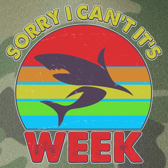 Funny Sorry I Can't It's Shark Week Legacy Tie Dye Trucker Hat