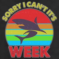 Funny Sorry I Can't It's Shark Week Adult Drive Performance Visor