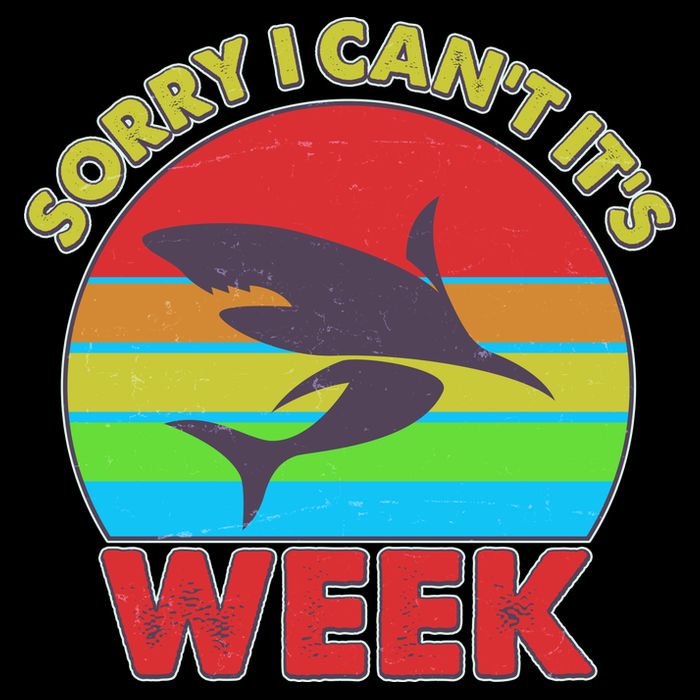 Funny Sorry I Can't It's Shark Week 16oz Travel Tumbler