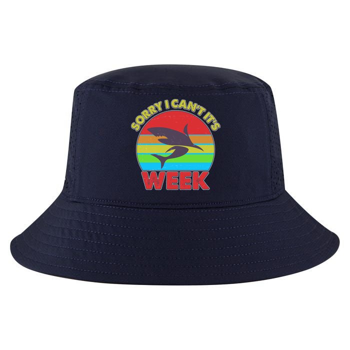 Funny Sorry I Can't It's Shark Week Cool Comfort Performance Bucket Hat