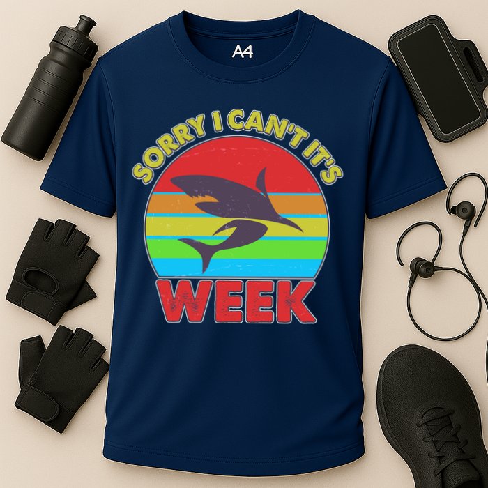 Funny Sorry I Can't It's Shark Week Performance Shirt