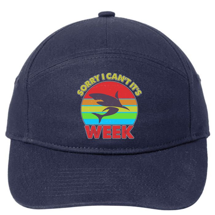 Funny Sorry I Can't It's Shark Week 7-Panel Snapback Hat
