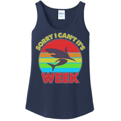 Funny Sorry I Can't It's Shark Week Ladies Essential Tank