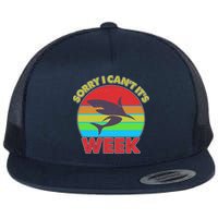 Funny Sorry I Can't It's Shark Week Flatbill Hat