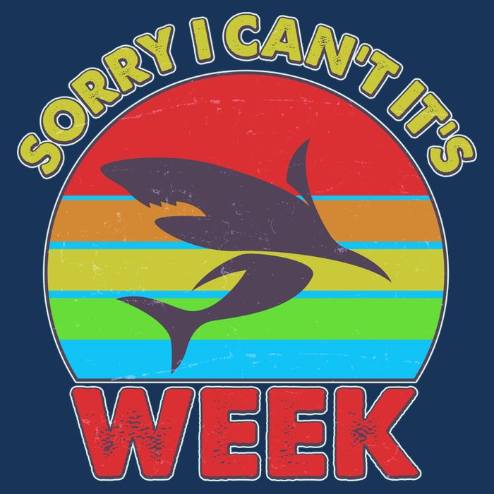 Funny Sorry I Can't It's Shark Week Flatbill Hat