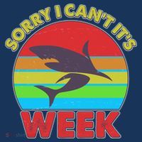 Funny Sorry I Can't It's Shark Week Sustainable Beanie