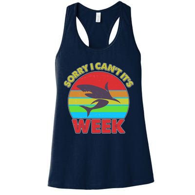 Funny Sorry I Can't It's Shark Week Womens Tank Top