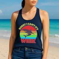 Funny Sorry I Can't It's Shark Week Womens Tank Top