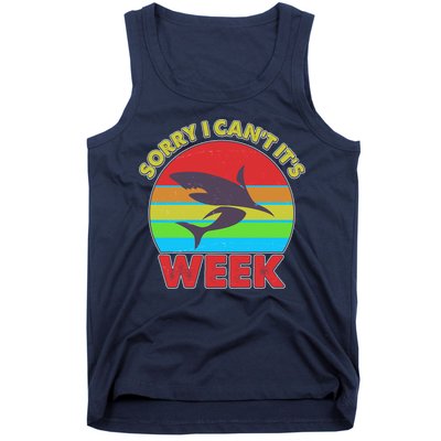 Funny Sorry I Can't It's Shark Week Tank Top