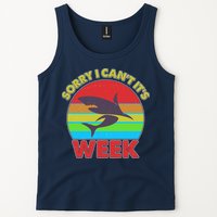 Funny Sorry I Can't It's Shark Week Tank Top